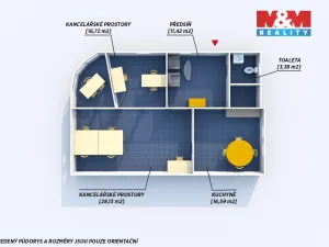 Pronájem kanceláře, Plzeň - Východní Předměstí, Slovanská, 73 m2