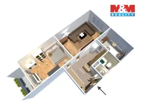 Prodej bytu 2+1, Kadaň, Na Podlesí, 68 m2