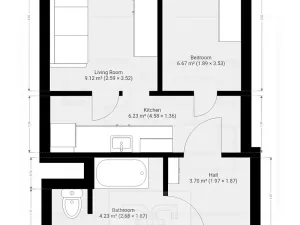 Pronájem bytu 2+1, Plzeň, Hodonínská, 31 m2