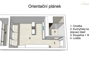 Pronájem bytu 1+kk, České Budějovice - České Budějovice 2, Fr. Ondříčka, 29 m2