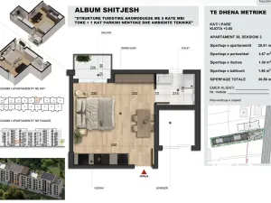 Prodej bytu 1+kk, Golem, Albánie, 36 m2