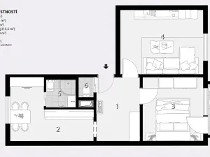 Pronájem bytu 2+1, Prostějov, Moravská, 52 m2