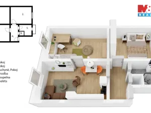 Prodej bytu 3+kk, Praha - Libeň, Sokolovská, 61 m2