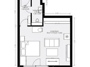 Pronájem bytu 1+kk, Praha - Motol, Kudrnova, 36 m2