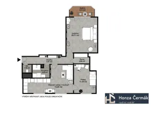 Prodej bytu 3+kk, Olomouc, Velkomoravská, 67 m2