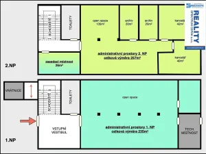 Pronájem kanceláře, Lišov, Hůrecká, 235 m2