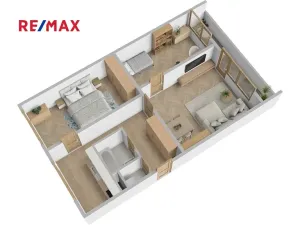 Prodej bytu 3+1, Chrudim, U Stadionu, 57 m2