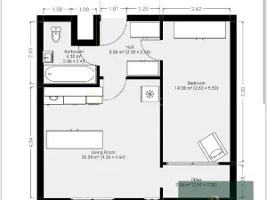 Prodej bytu 1+kk, Praha - Troja, Hnězdenská, 37 m2