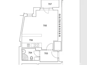 Pronájem bytu 1+kk, Praha - Vinohrady, Řipská, 30 m2