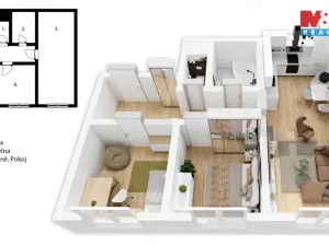 Prodej bytu 3+kk, Praha - Černý Most, Bryksova, 54 m2