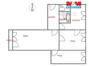 Pronájem bytu 3+1, Děčín - Děčín II-Nové Město, Kamenická, 64 m2