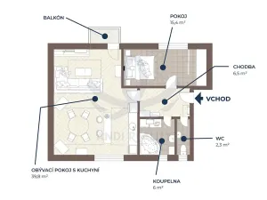 Prodej bytu 2+kk, Poděbrady, Táboritská, 70 m2