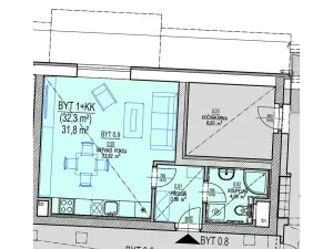 Prodej bytu 1+kk, Brno, Chvalovka, 35 m2