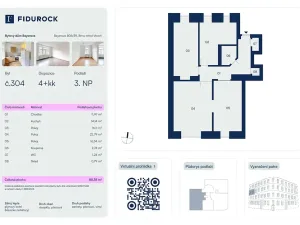 Prodej bytu 4+kk, Brno, Bayerova, 88 m2