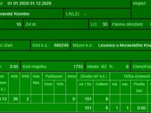 Prodej podílu lesa, Lesonice, 6189 m2