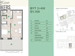 Prodej bytu 2+kk, Praha, 58 m2