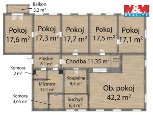 Prodej atypického bytu, Březová, Smetanova, 177 m2