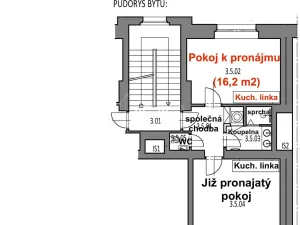 Pronájem pokoje, Praha - Kobylisy, Střelničná, 16 m2