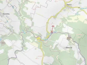 Dražba pozemku, Dešov, 1277 m2