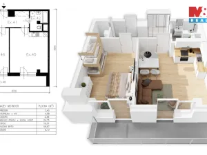 Prodej bytu 2+kk, Brno - Líšeň, Molákova, 61 m2