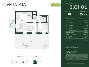Prodej bytu 3+kk, Praha - Vinoř, Mladoboleslavská, 72 m2