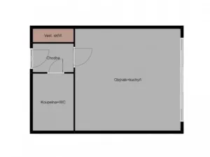 Pronájem bytu 1+kk, Světlá nad Sázavou, 25 m2