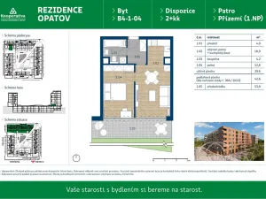 Pronájem bytu 2+kk, Praha - Chodov, Líbalova, 42 m2