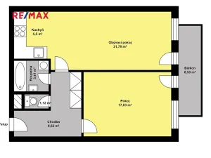 Pronájem bytu 2+kk, Kolín, Mlýnská, 57 m2