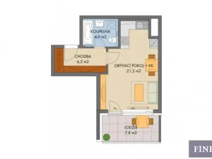 Prodej bytu 1+kk, Praha - Hlubočepy, Voskovcova, 33 m2