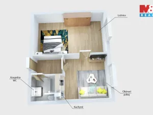 Pronájem bytu 1+1, Ústí nad Labem - Střekov, Žukovova, 35 m2