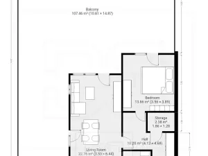 Pronájem bytu 2+kk, Praha - Záběhlice, Klapálkova, 58 m2