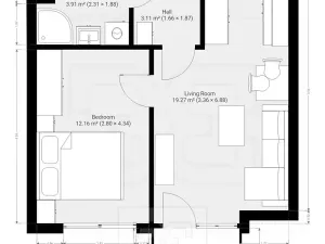 Pronájem bytu 2+kk, Jinočany, U potoka, 39 m2