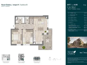 Prodej bytu 3+kk, Praha - Dolní Chabry, Pod zámečkem, 76 m2