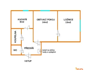 Pronájem bytu 2+1, Brno, Gorkého, 45 m2