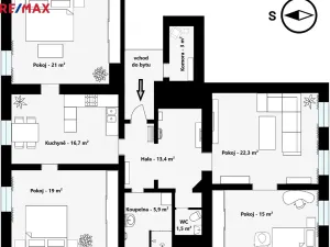 Prodej bytu 4+1, Praha - Malá Strana, Valdštejnská, 117 m2