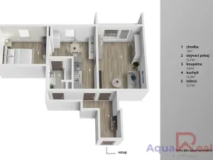 Pronájem bytu 2+1, Cheb, Palackého, 53 m2