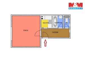 Prodej bytu 1+kk, Čáslav - Čáslav-Nové Město, Boženy Němcové, 33 m2