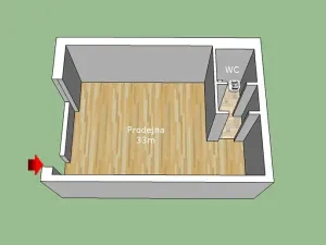 Prodej obchodního prostoru, České Budějovice, Husova tř., 37 m2