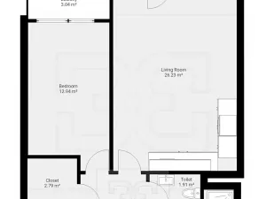 Pronájem bytu 2+kk, Kutná Hora, Za Lidkou, 61 m2