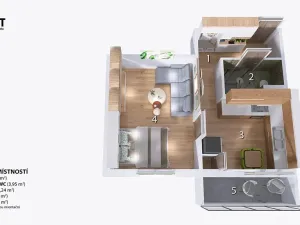 Prodej bytu 1+1, Brno, Foerstrova, 33 m2