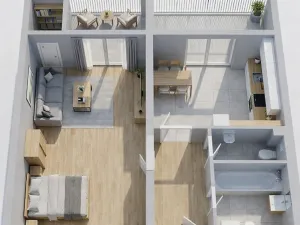 Pronájem bytu 1+1, Hradec Králové - Pražské Předměstí, Gočárova třída, 37 m2