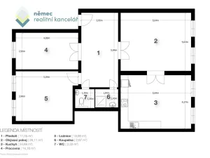 Pronájem bytu 3+1, Praha - Vinohrady, Záhřebská, 106 m2