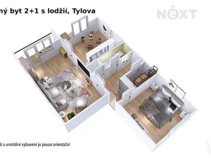 Pronájem bytu 2+1, Šumperk, Tylova, 55 m2