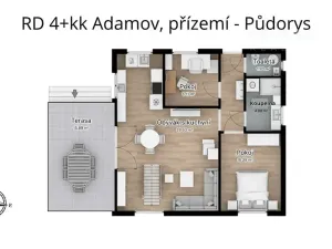 Pronájem rodinného domu, Adamov, Adamovská, 113 m2