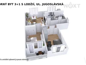 Pronájem bytu 3+1, Šumperk, Jugoslávská, 68 m2