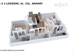 Prodej bytu 2+1, Šumperk, Čsl. armády, 56 m2