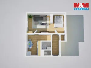 Prodej bytu 1+1, Krupka, Sídliště, 41 m2