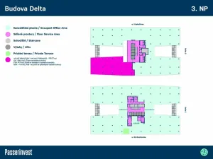 Pronájem kanceláře, Praha - Michle, Za Brumlovkou, 599 m2