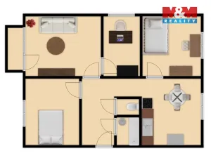 Prodej bytu 4+1, Meziměstí, 5. května, 77 m2