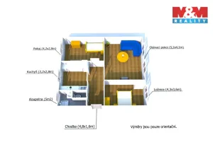 Prodej bytu 3+1, Hostouň - Holubeč, 86 m2